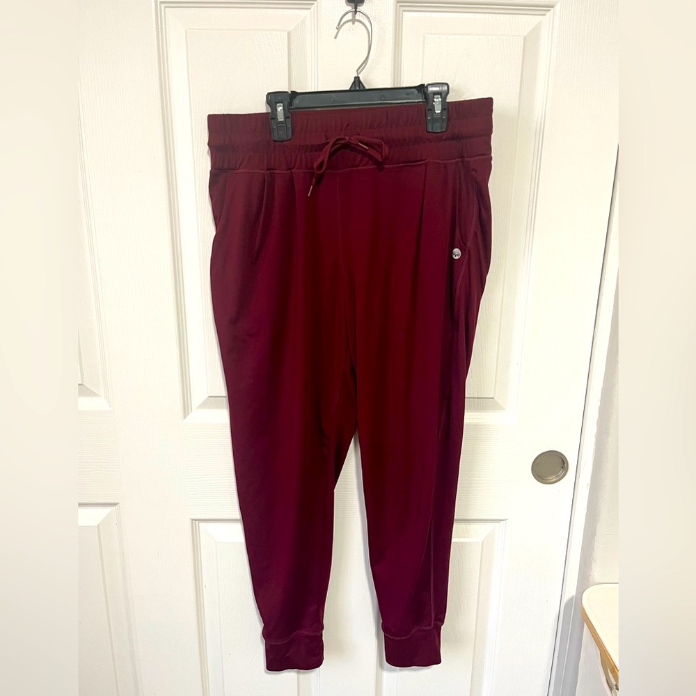 Senita Athletics Burgundy Joggers